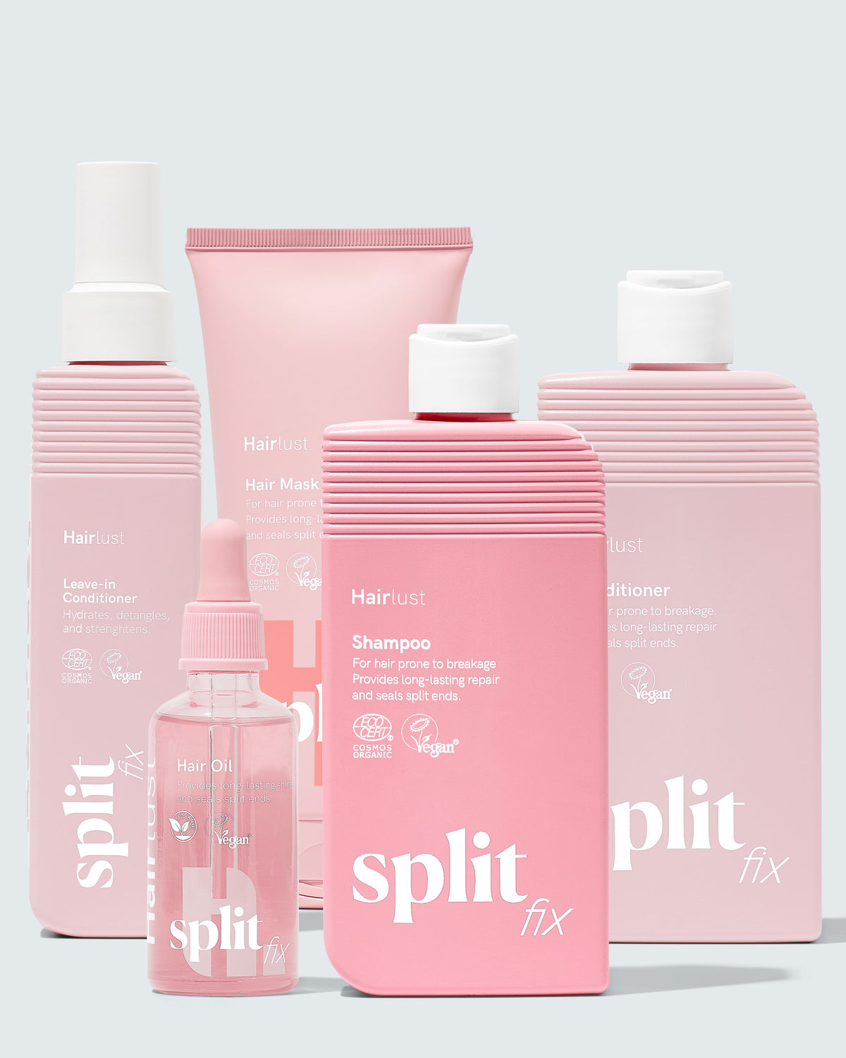 Hairlust Split Fix Bundle, hårplejesæt til skadet hår