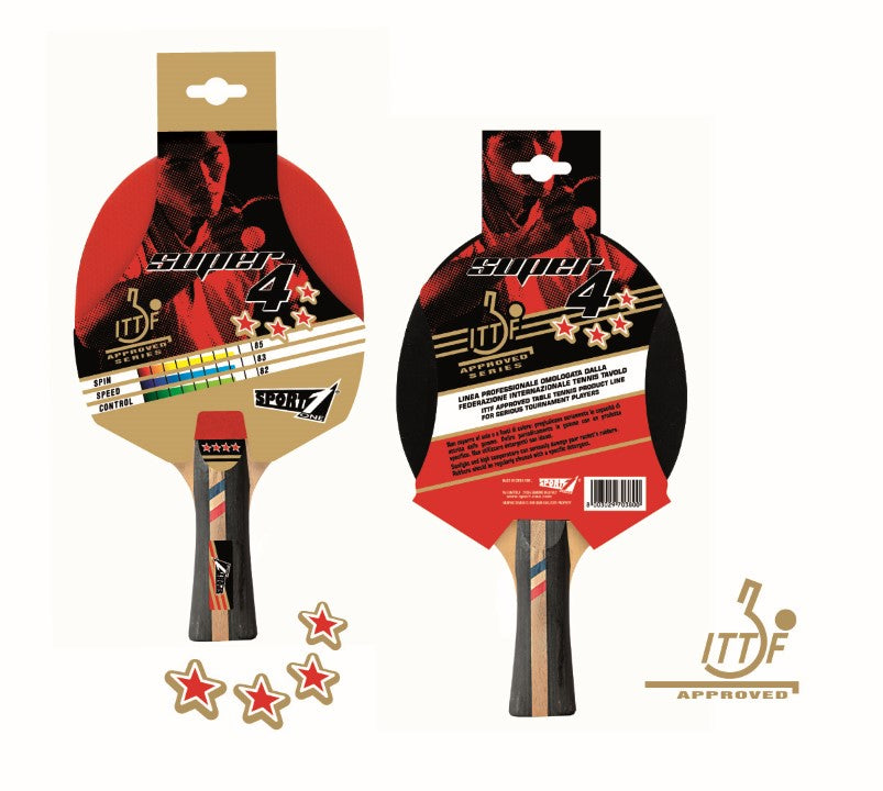 Se Sport1 Bordtennis Bat Advanced Serie ''4 Star ITTF'' (4 stjerner) ✔ Kæmpe udvalg i Sport1 - Køb online på udsalg og tilbud lige nu ✔ Meget billig fragt og hurtig levering - Varenummer: MMAction-1958800121 og 8003029703800 på lager - Udsalg på Bordtennis Op til 57% rabat - Over 1.329 mærker på online udsalg