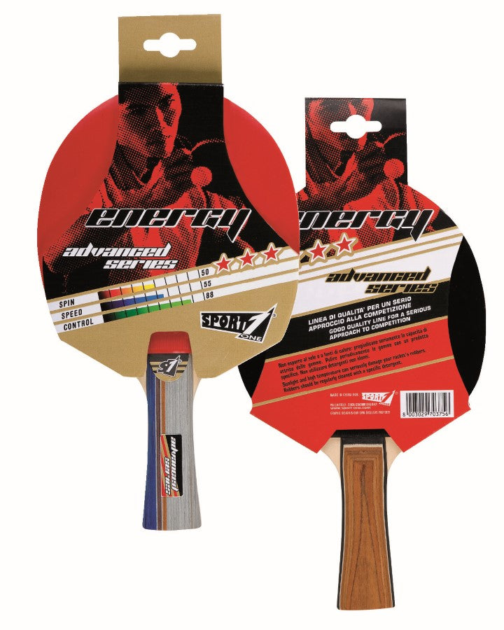 Se Sport1 Bordtennis Bat Advanced Serie ''Energy'' (3 stjerner) ✔ Kæmpe udvalg i Sport1 - Køb online på udsalg og tilbud lige nu ✔ Hurtig levering til lave fragtpriser - Varenummer: MMAction-1958800041 og 8003029703756 på lager - Udsalg på Bordtennis Spar helt op til 79% - Stort udsalg på over 739 mærker