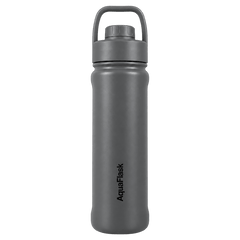 AquaFlask Sports Bottle i Stone Gray, 650 ml drikkedunk i rustfrit stål