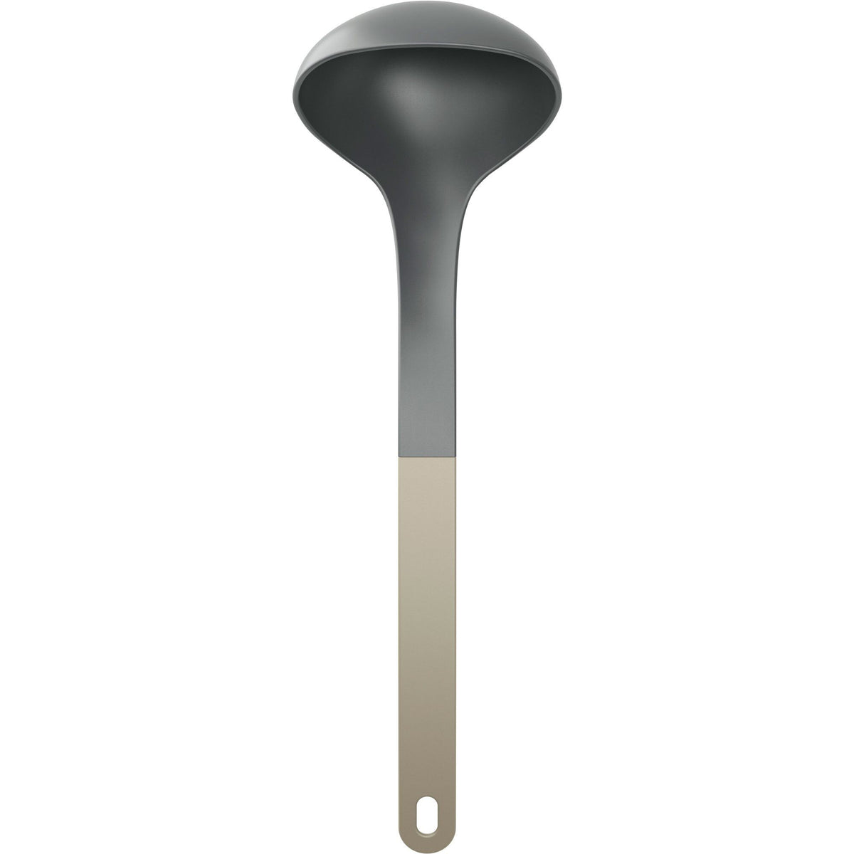 Suppeske i nylon fra Rosti Optima, 30 cm, med skaft i farven humus