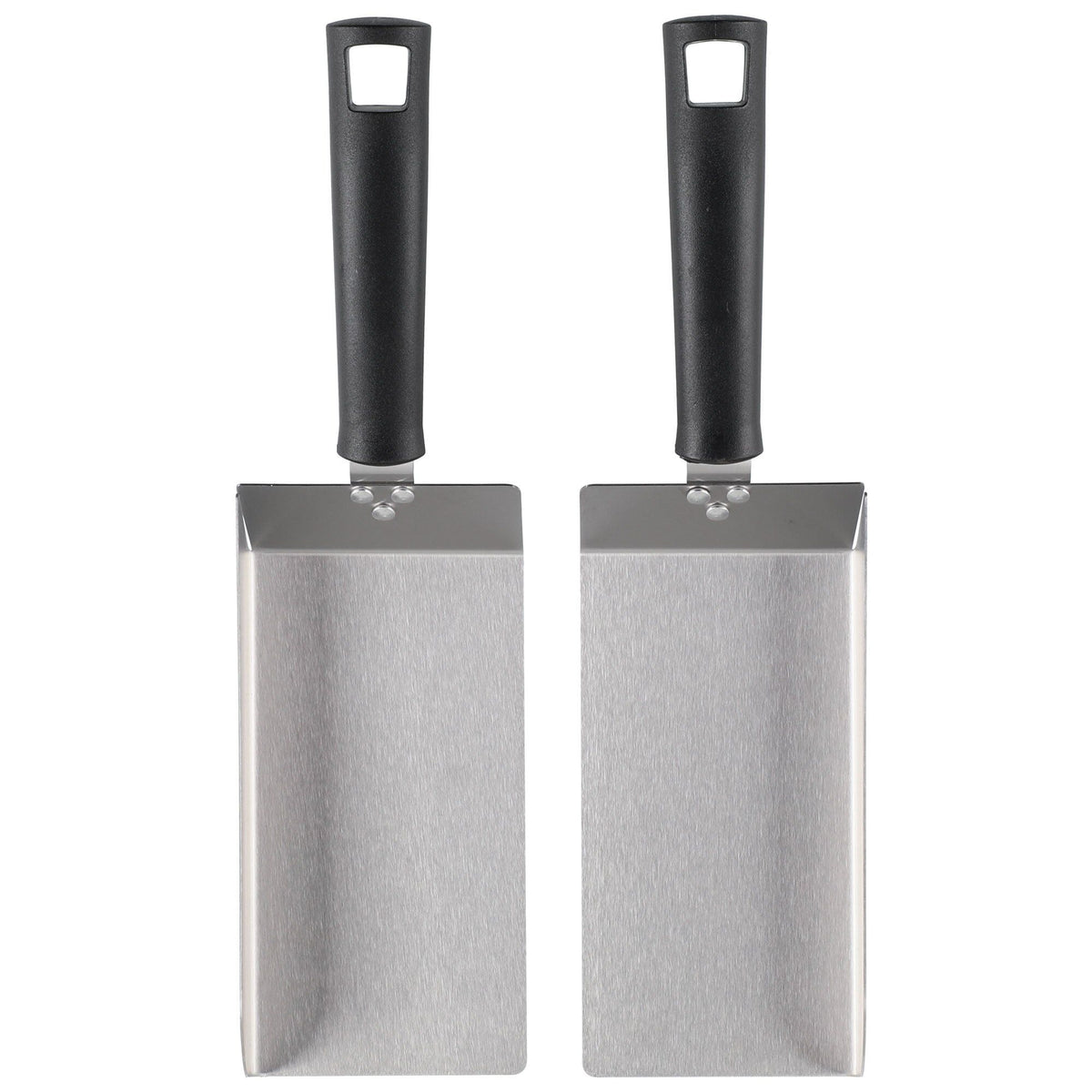 Sæt med to Mustang stegespader i rustfrit stål til plancha grill