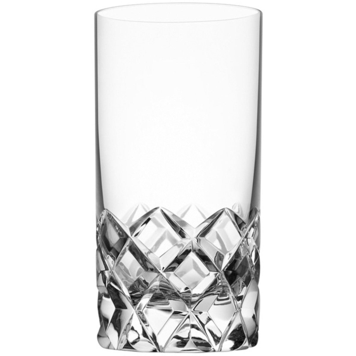 Orrefors Sofiero Highball vandglas i krystal med diamantformede udskæringer