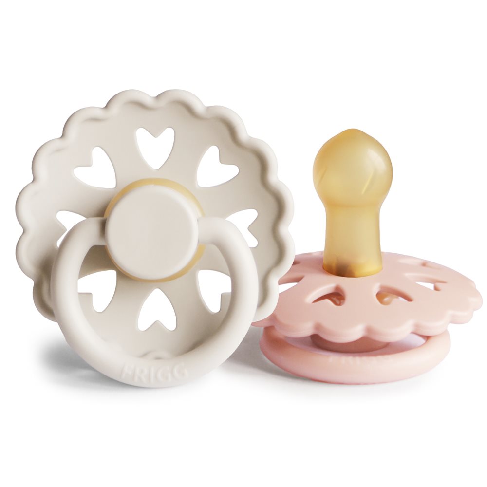 To Frigg Fairytale sutter i beige og rosa, latex, str. 1