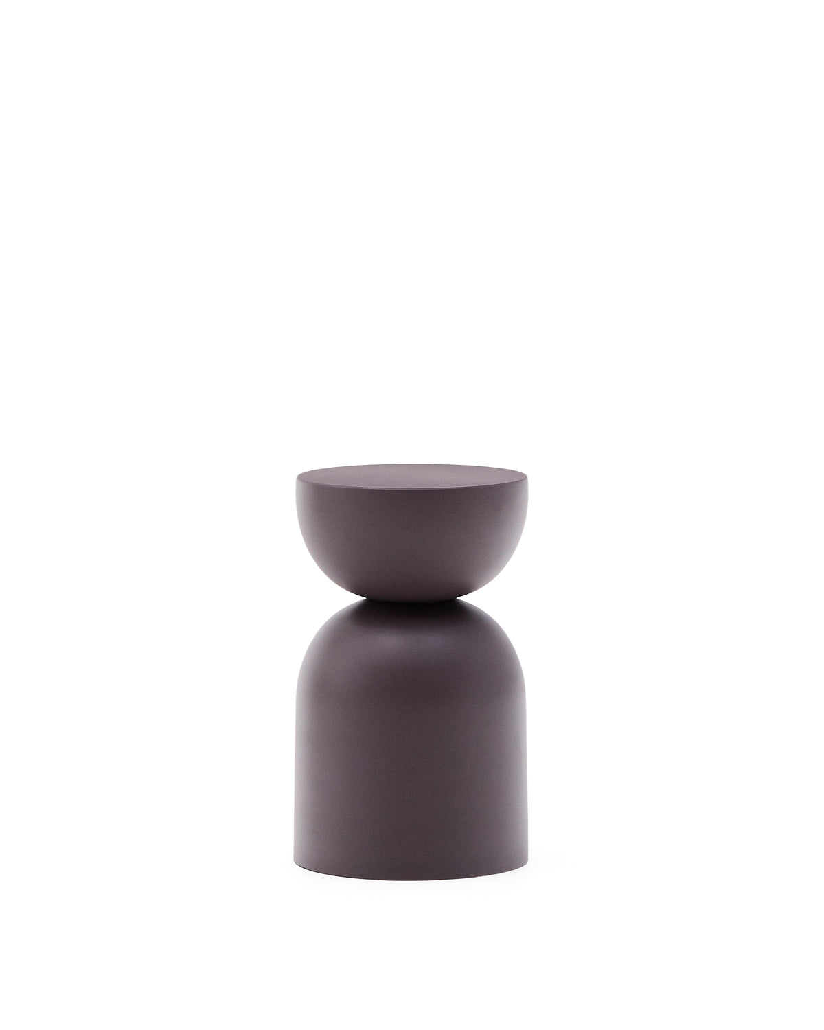 Rundt lilla sidebord Rachell i metal fra Kave Home