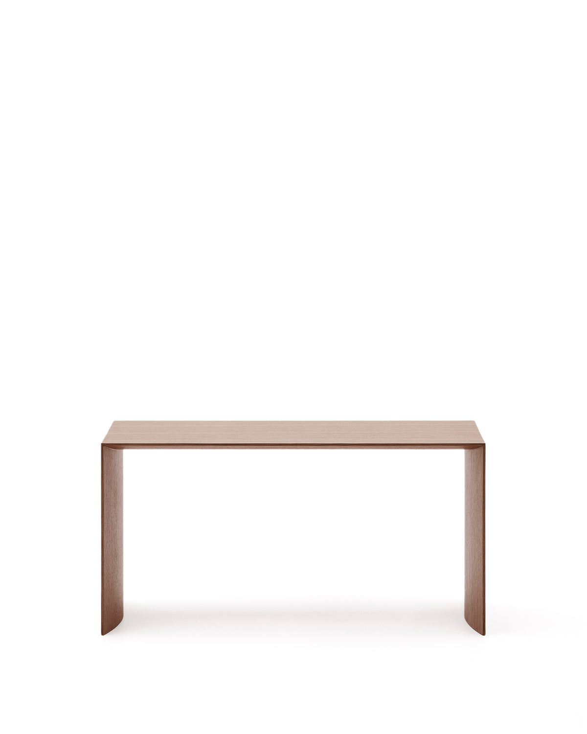 Rektangulært Kave Home Litto sofabord i brun valnøddefinér, 90x45