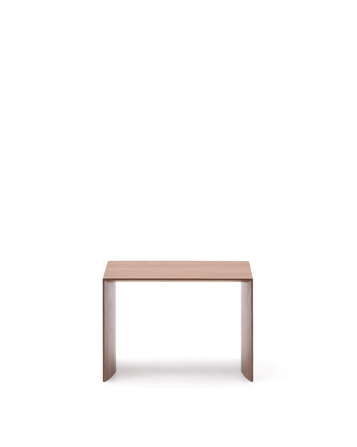 Rektangulært Kave Home Litto sidebord i brun valnøddefinér, 55x40