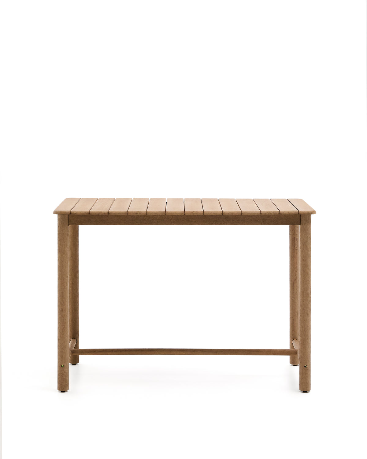 Rektangulært udendørs barbord fra Kave Home, Sori, i natur akacietræ, 135 x 78 cm