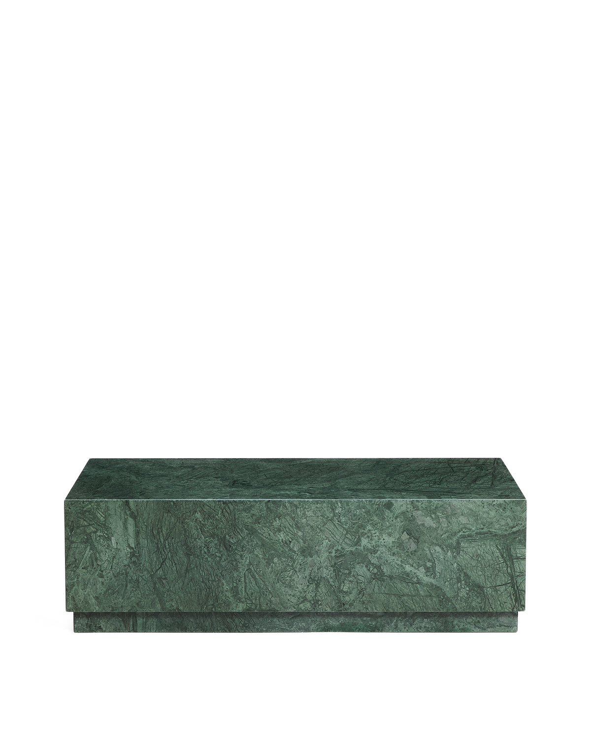Rektangulært Sorein sofabord i grøn marmor fra Kave Home, 100x50 cm