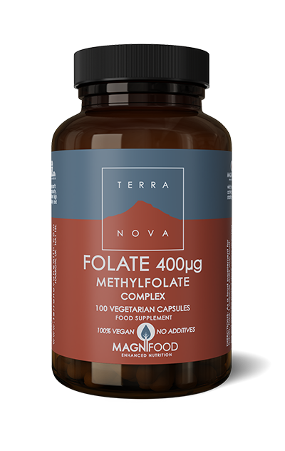 Pakning med TerraNova Folate 400 µg, 50 kapsler