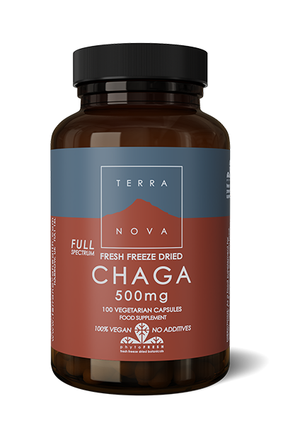 TerraNova Full Spectrum Chaga 500 mg, kosttilskud med 50 kapsler