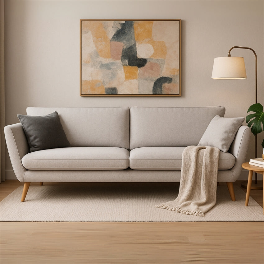 Nordly Egelykke 2 personers sofa i lysegråt stof