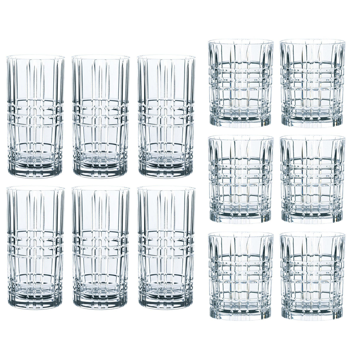 Sæt med 12 Highland drikkeglas fra Nachtmann med alsidig form