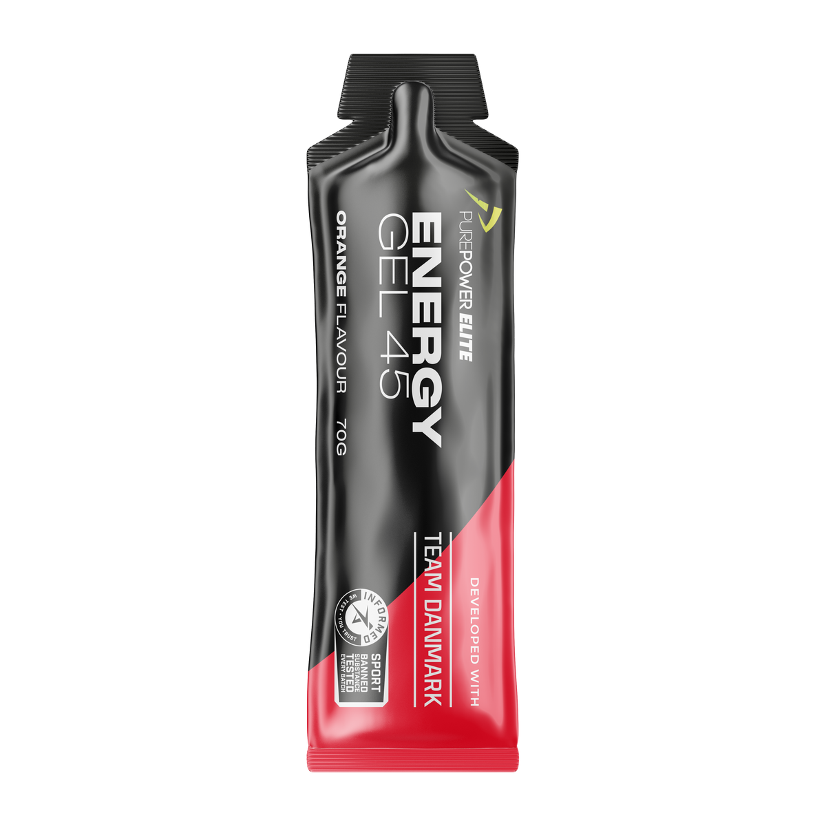 PurePower Team Danmark Elite Energy Gel 45 med appelsinsmag