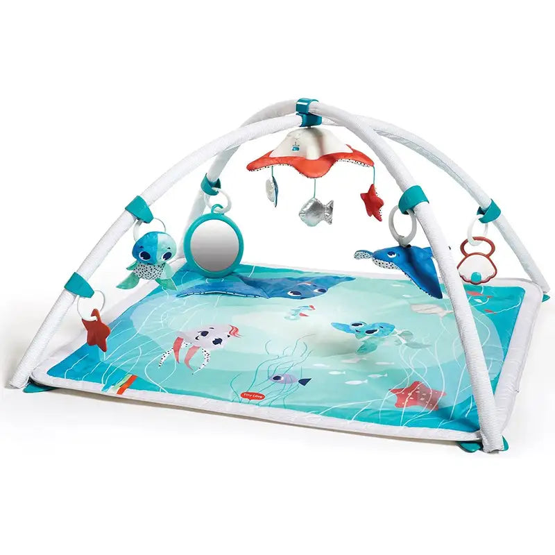 Tiny Love Gymini 2-i-1 legetæppe med musikmobile i temaet Treasure the Ocean