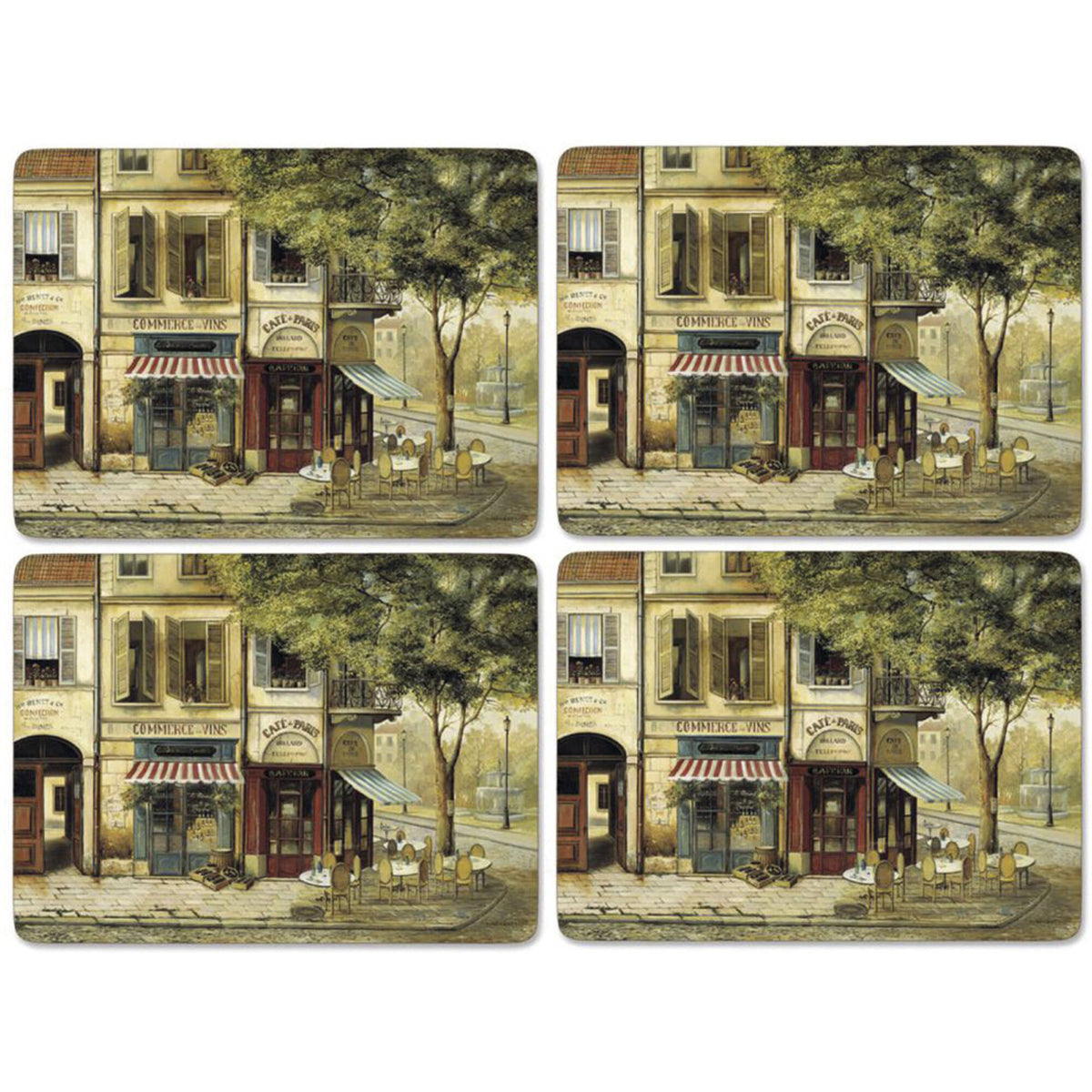 Pimpernel dækkeserviet i kork med motivet Parisian Scenes