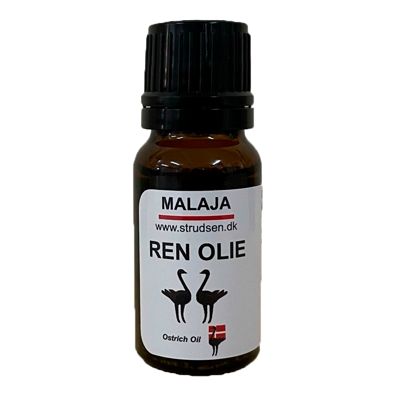 Lille flaske med Ostrich Oil Ren Olie, flydende olie på 10 ml