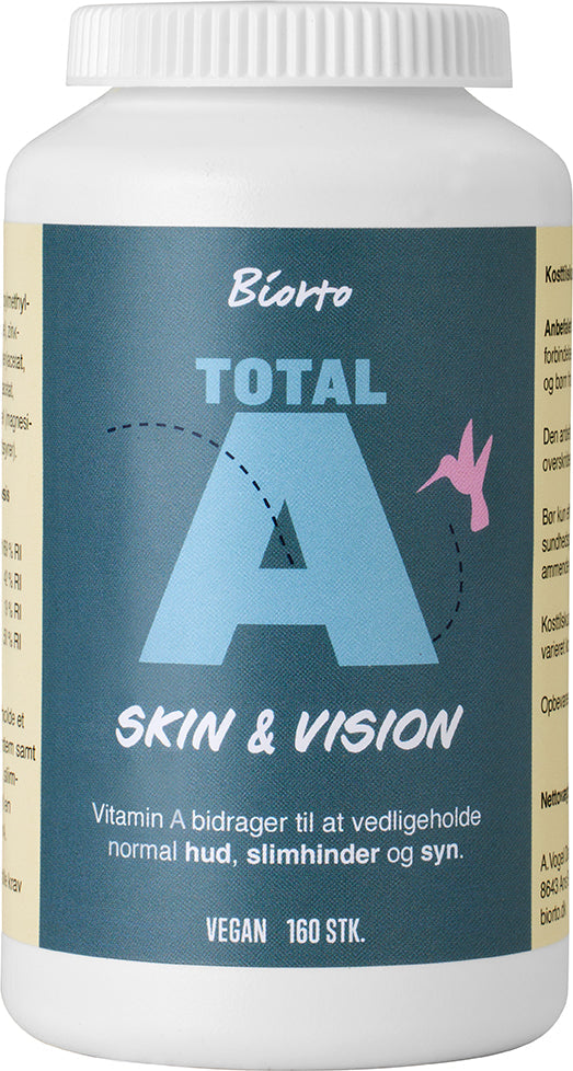 Pakning med Biorto Total A Skin & Vision, 160 kapsler