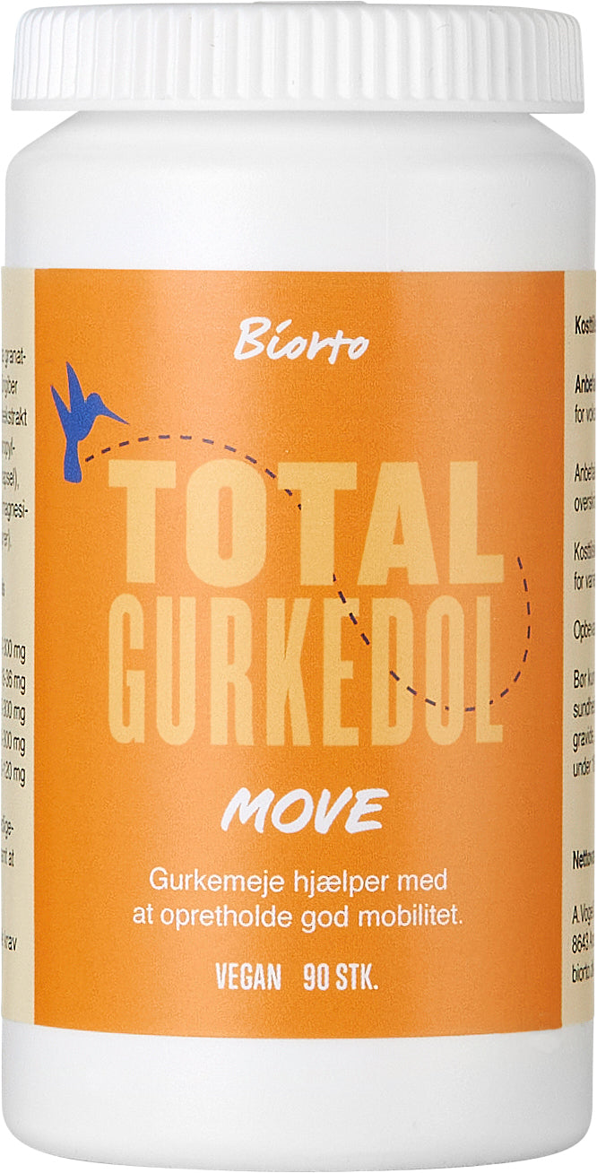 Biorto Total Gurkedol Move kosttilskud, pakke med 90 kapsler