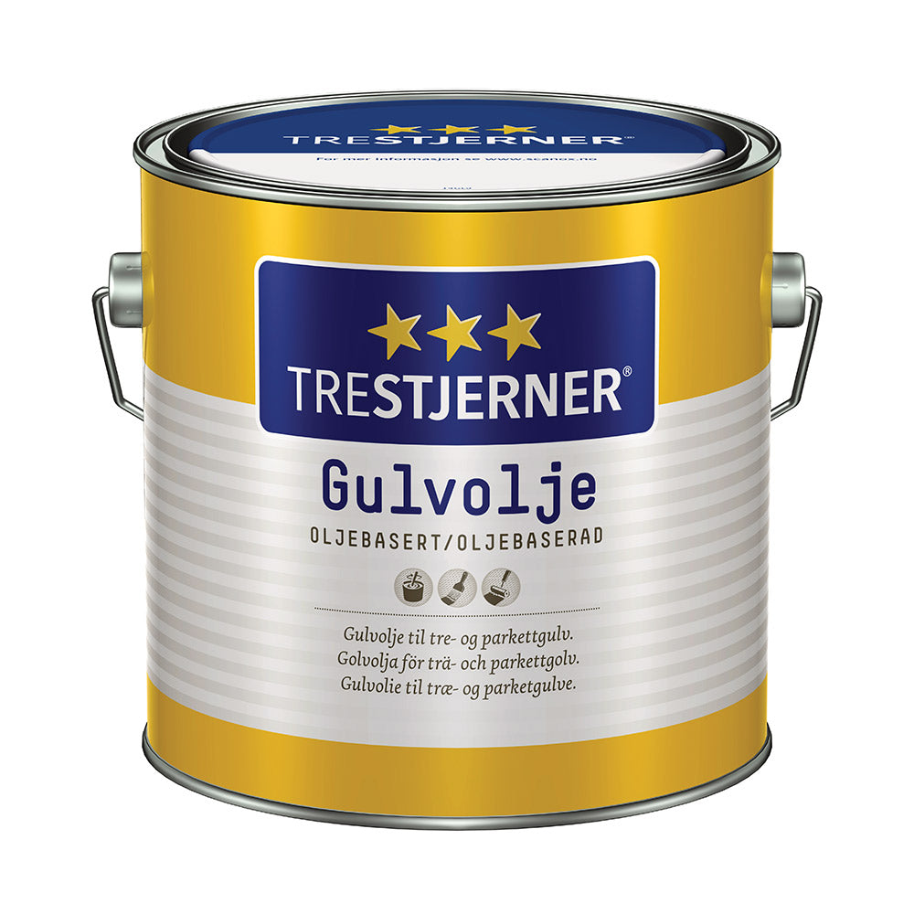 Trestjerner Gulvolie i hvid i pakning med 0,68 liter til træ- og parketgulve