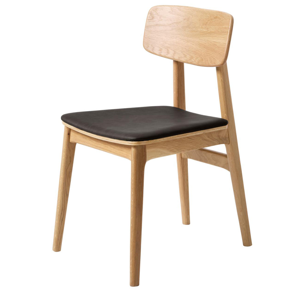 Unique Furniture Harmony spisebordsstol i natur eg og sort PU