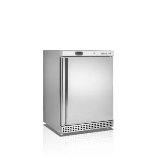 Tefcold UF200S lille lagerfryseskab i rustfrit stål, 120 liter