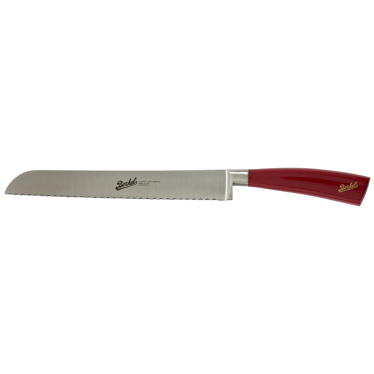 Rød Berkel Elegance brødkniv med 22 cm langt takket blad