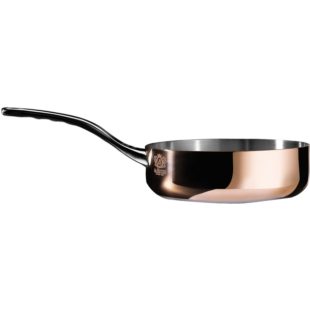 De Buyer Prima Matera lige kobbersauteuse på 24 cm i kobber og rustfrit stål