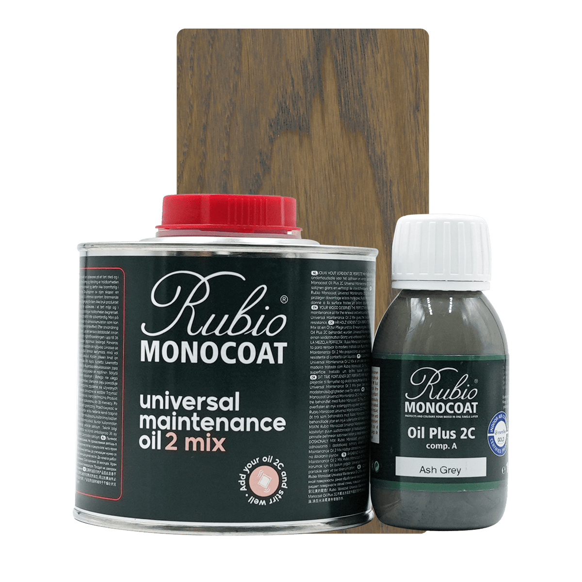 Rubio Monocoat Universal Maintenance Oil 2 Mix sæt i farven Ash Grey, 400 ml