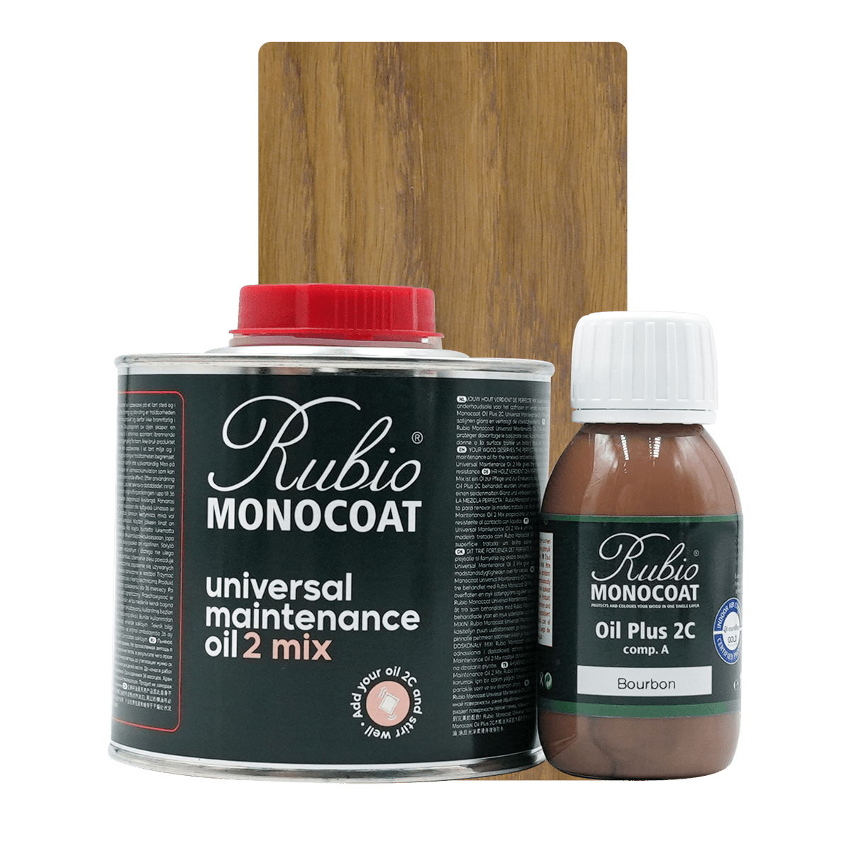 Rubio Monocoat Universal Maintenance Oil 2 Mix sæt i farven Bourbon, 400 ml
