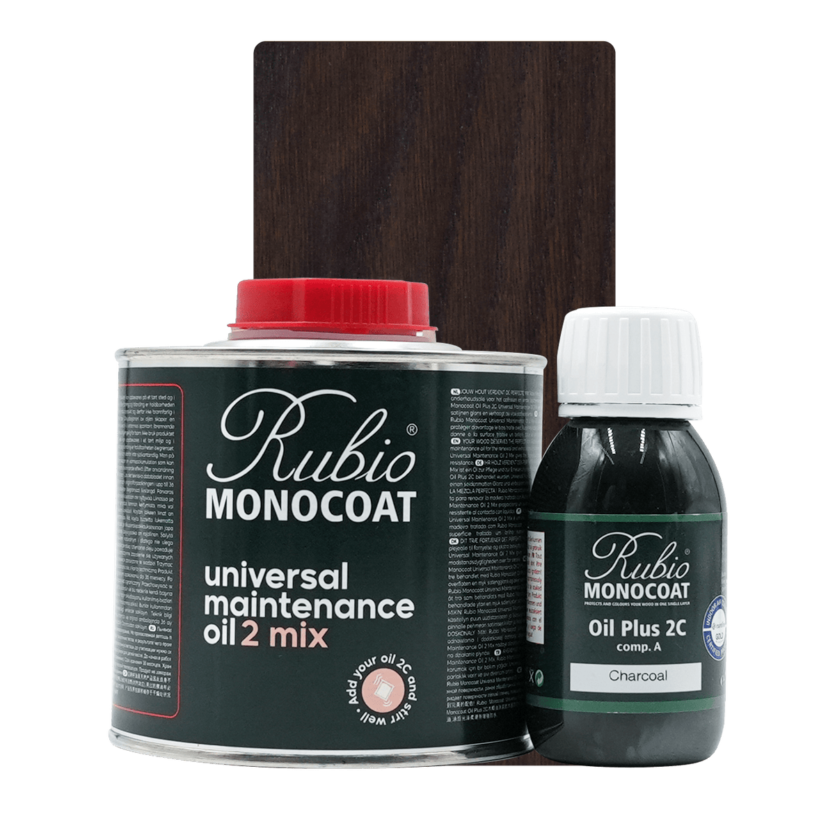 Rubio Monocoat Universal Maintenance Oil 2 Mix, stort sæt i farven Charcoal, 400 ml