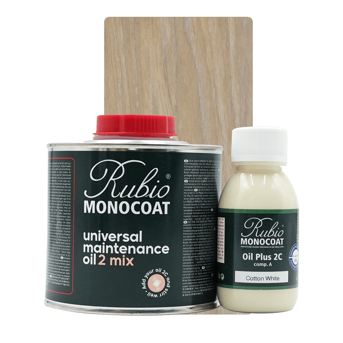 Rubio Monocoat Universal Maintenance Oil 2 Mix set i Cotton White, 400 ml
