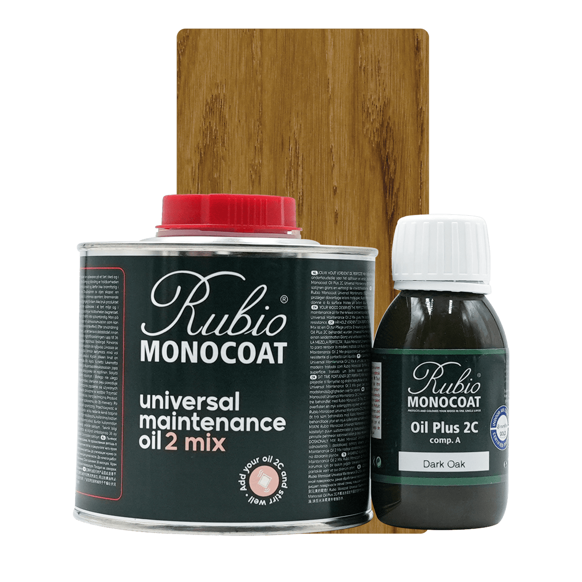 Rubio Monocoat Universal Maintenance Oil 2 Mix sæt i farven Dark Oak, 400 ml