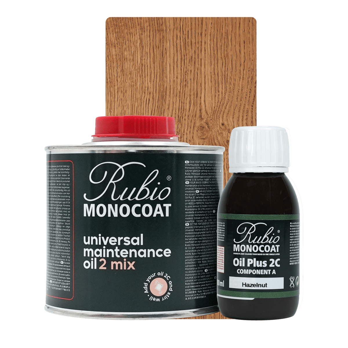 Rubio Monocoat Universal Maintenance Oil 2 Mix sæt i farven Hazelnut, 400 ml
