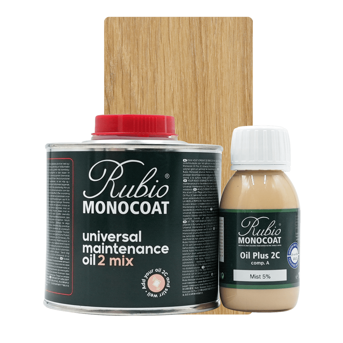 Rubio Monocoat Universal Maintenance Oil 2 Mix sæt i farven Mist 5%, 400 ml