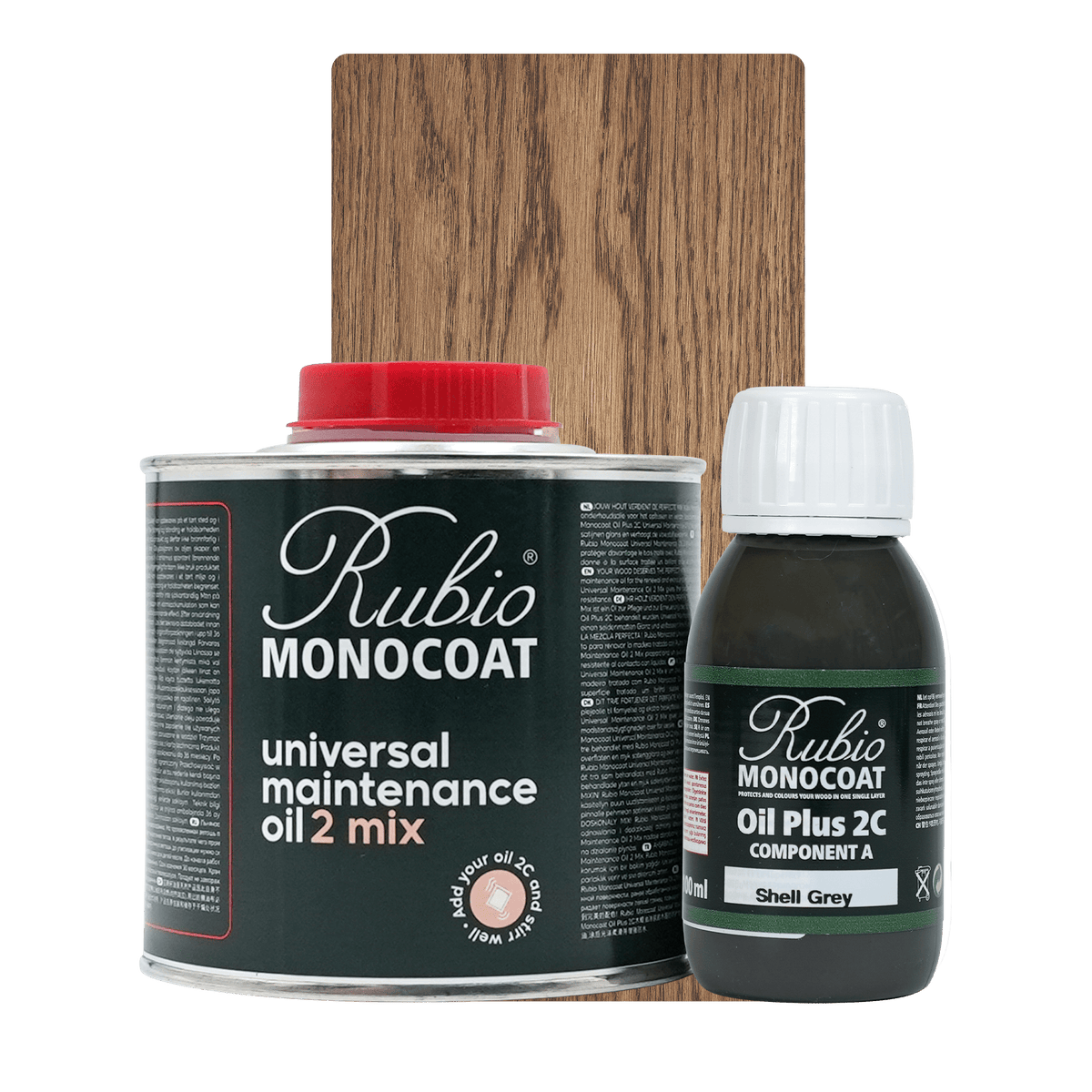 Rubio Monocoat Universal Maintenance Oil 2 Mix, stort sæt i farven Shell Grey, 400 ml