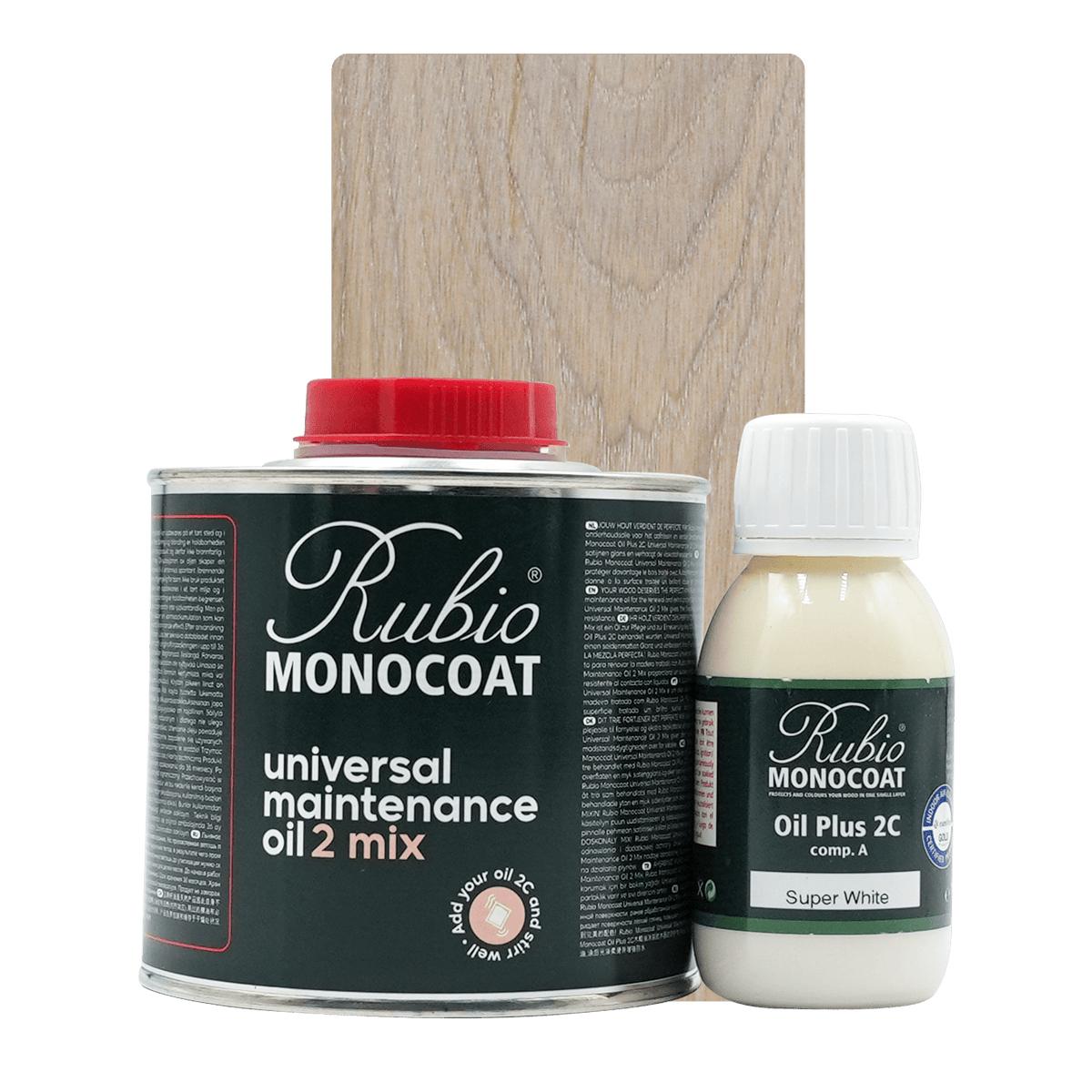 Rubio Monocoat Universal Maintenance Oil 2 Mix-sæt i farven Super White, 400 ml