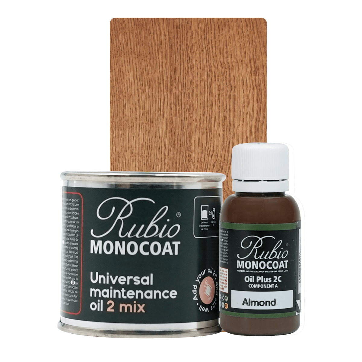Rubio Monocoat Universal Maintenance Oil 2 Mix sæt i farven Almond, 80 ml