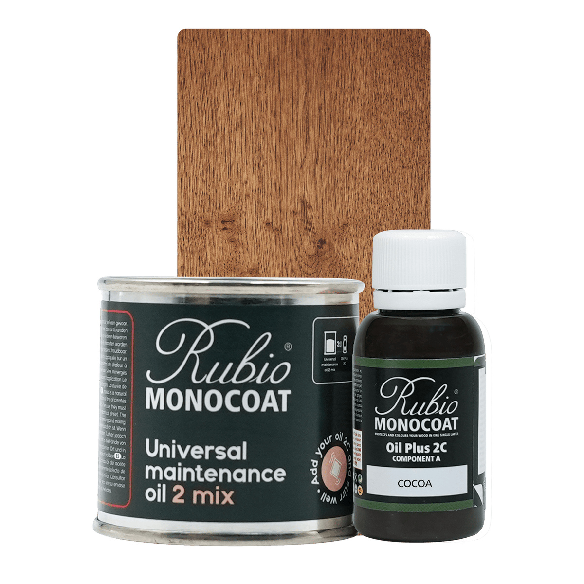 Rubio Monocoat Universal Maintenance Oil 2 Mix sæt i farven Cocoa, 80 ml