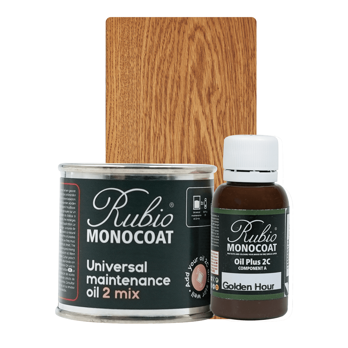 Rubio Monocoat Universal Maintenance Oil 2 Mix sæt i farven Golden Hour, 80 ml