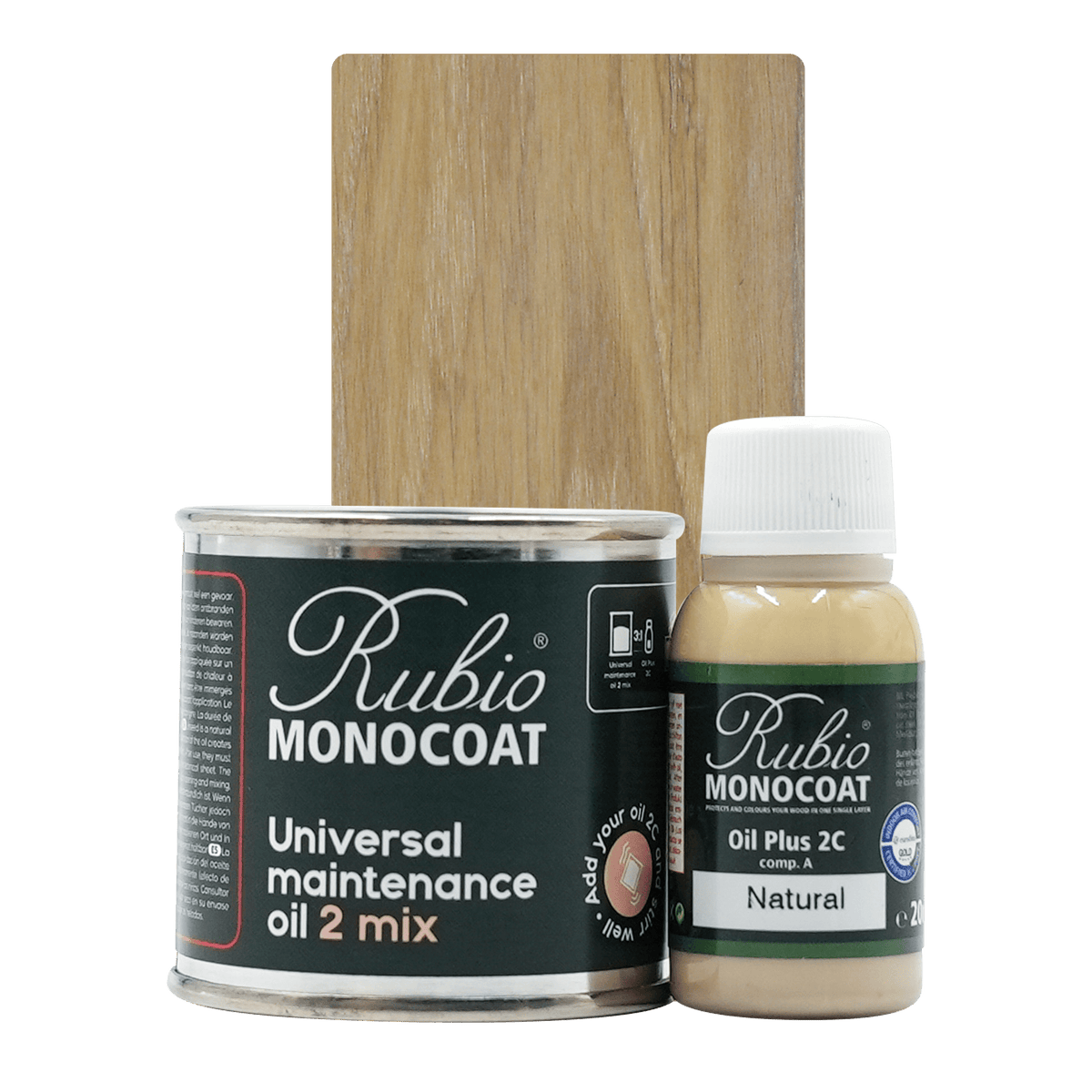 Rubio Monocoat Universal Maintenance Oil 2 Mix sæt i farven Natural, 80 ml