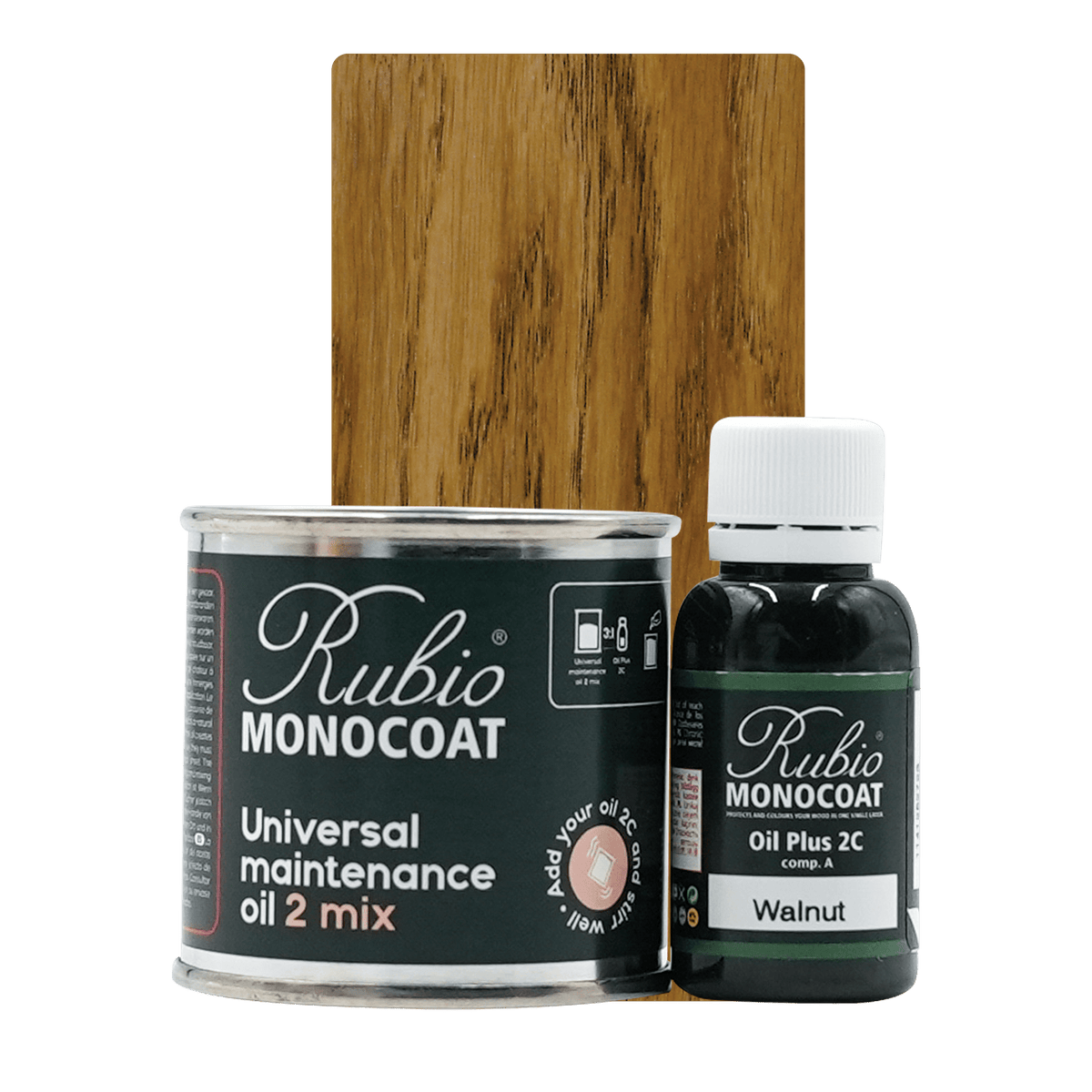 Rubio Monocoat Universal Maintenance Oil 2 Mix, sæt i farven Walnut, 80 ml