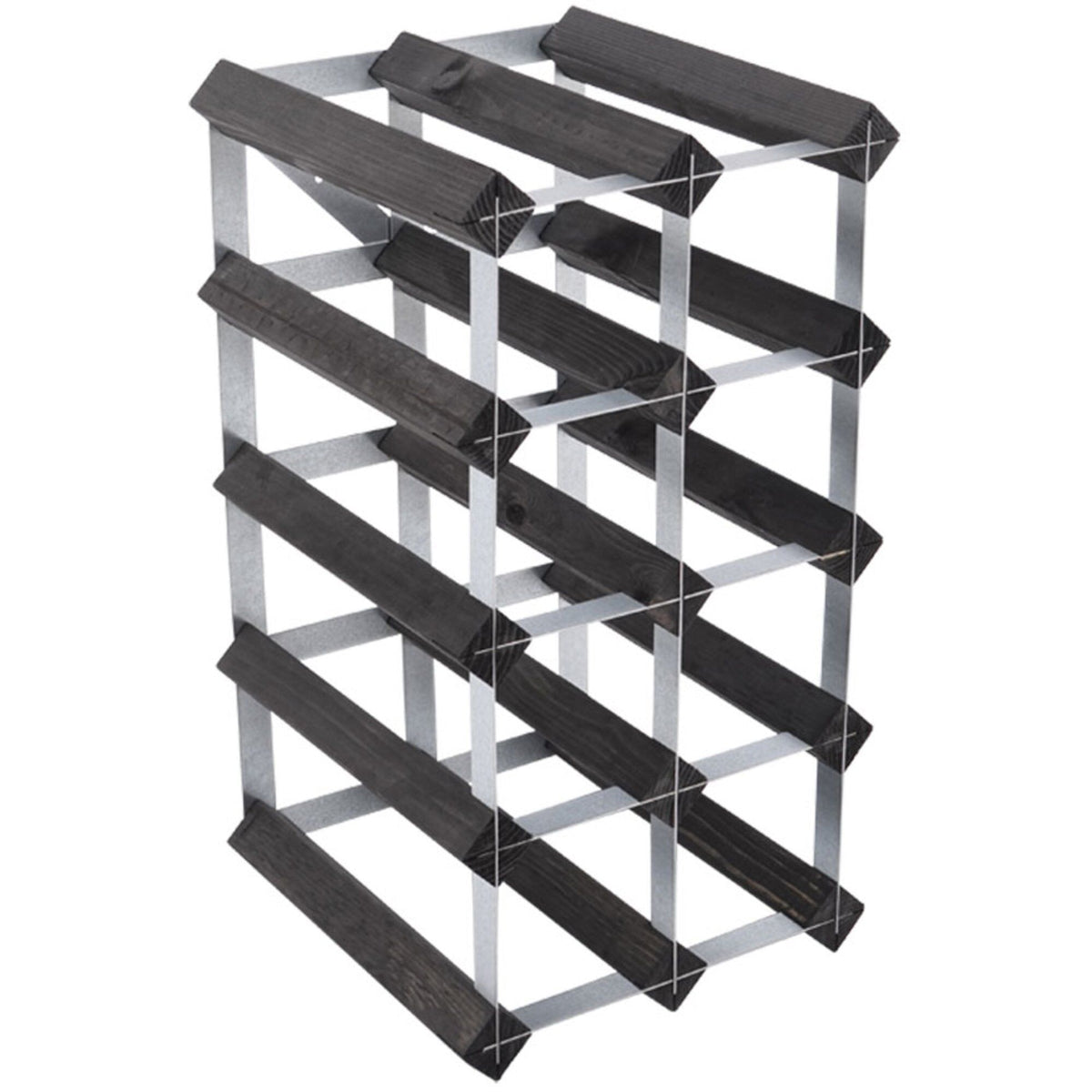 Vinstativ i Black Ash til 12 flasker fra Traditional wine rack