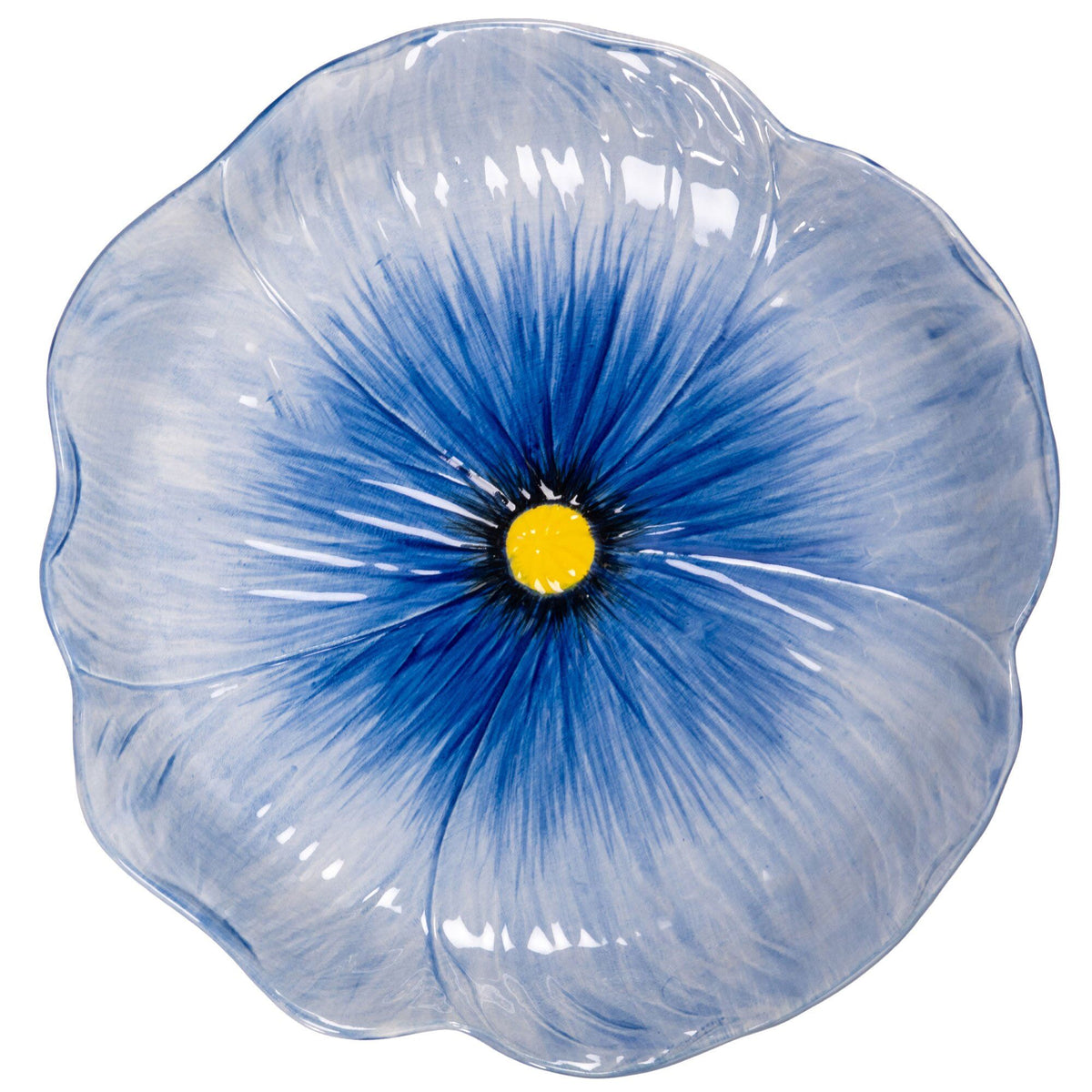 Byon Poppy L salatskål i blå, inspireret af valmuens form