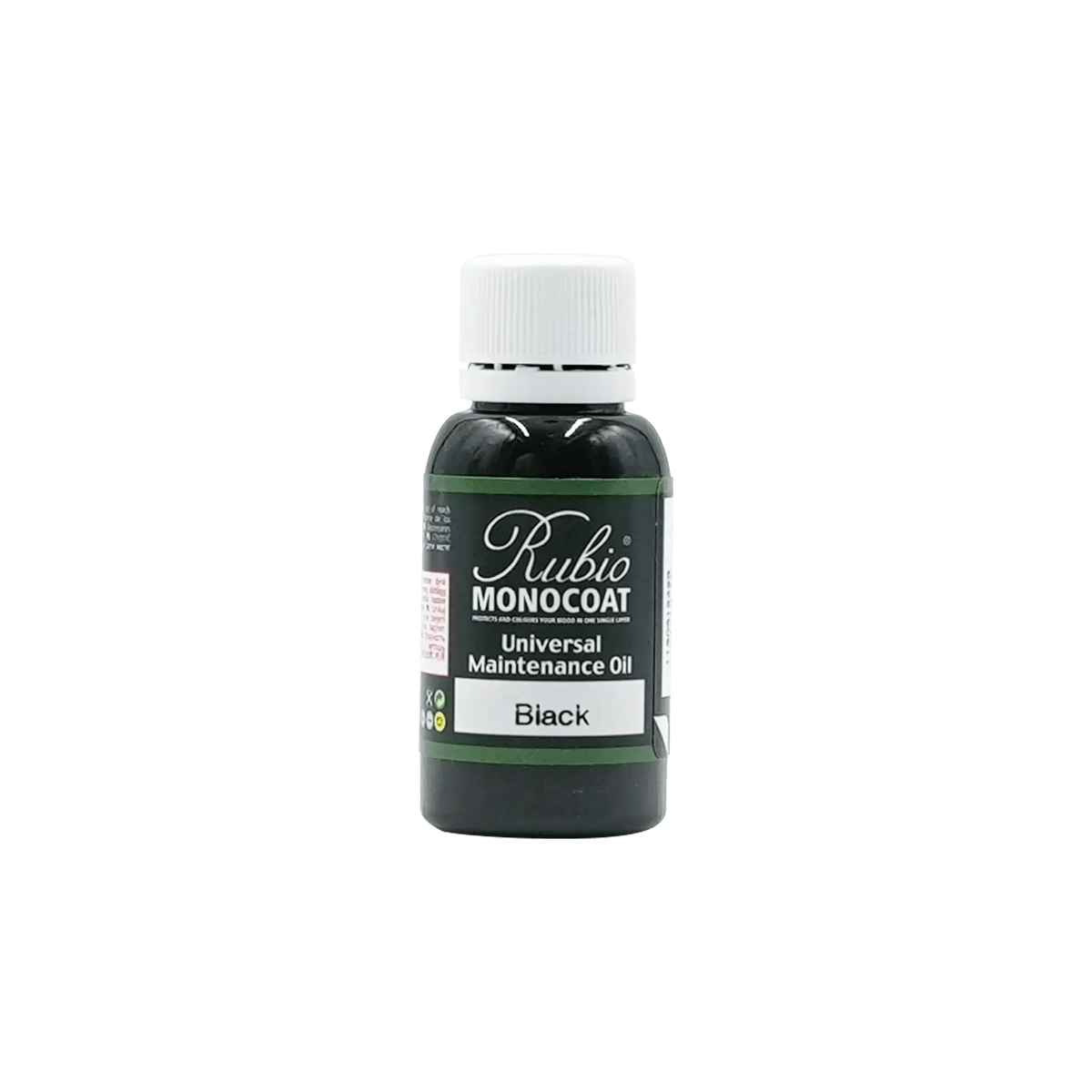 Rubio Monocoat Universal Maintenance Oil i Black, lille 20 ml pakning