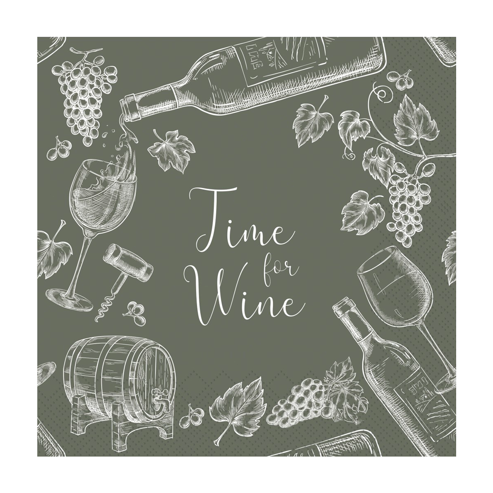 Se SERVIET Time for vine ❤ Lav fragtpris og hurtig levering - Varenummer: HomeFeeling-2632 og barcode / Ean: 5712750352531 på lager - Udsalg på Alt i køkkenting og borddækning - Servietter Få op til 69% i rabat - Shop populære mærker fra over 2.739 brands