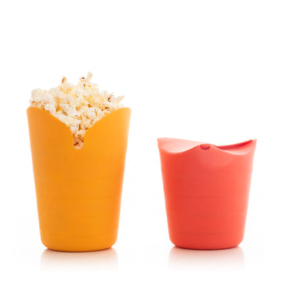 Sammenfoldelige silikone Popcorn Poppers Popbox InnovaGoods Pakke med 2