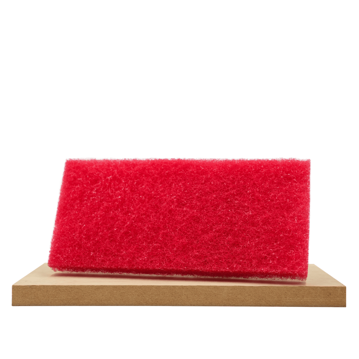 Rød Application Pad fra Rubio Monocoat i størrelse 11,5×25 cm til påføring af olie på ru træ