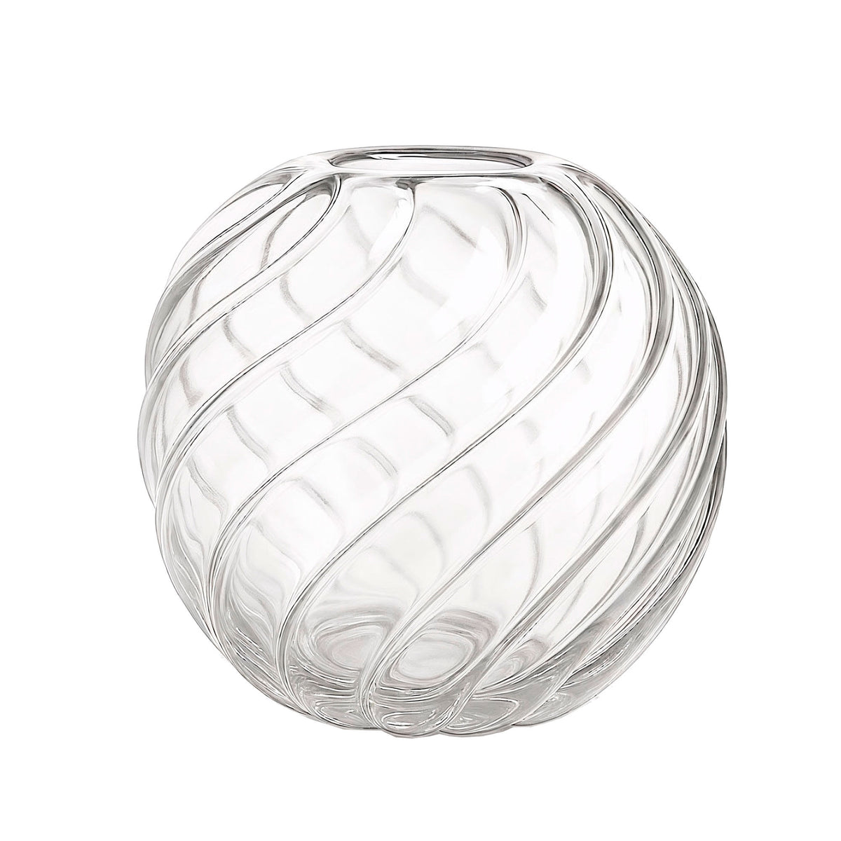 Cooee Design Twist Ball glasvase på 20 cm med snoede linjer
