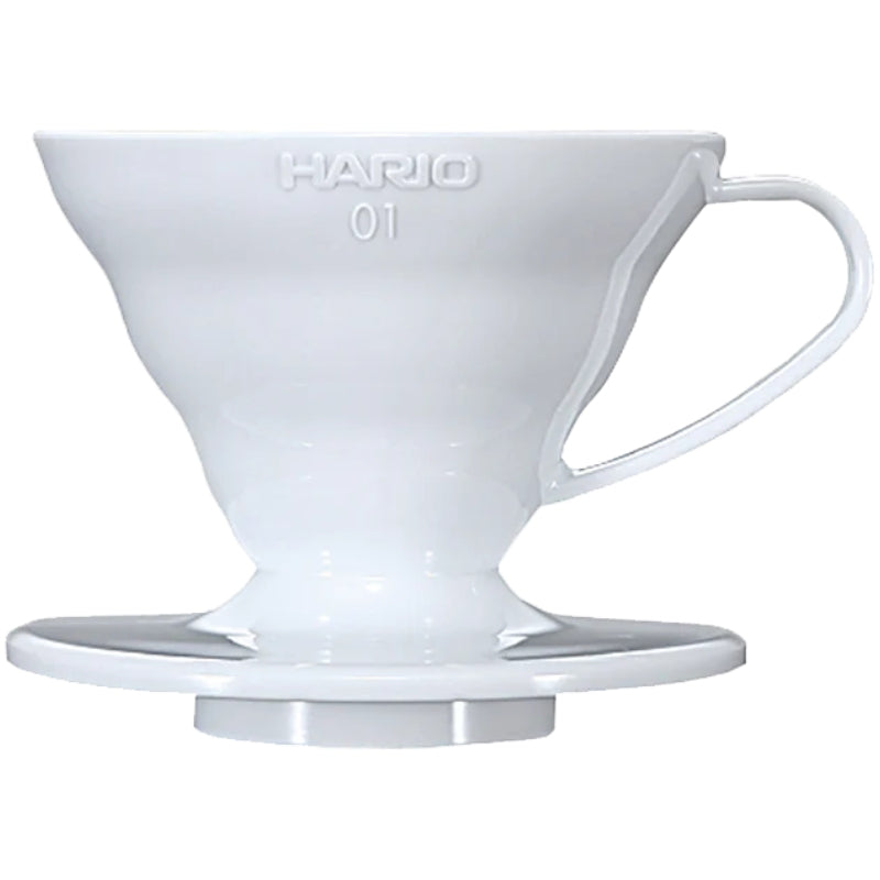 Hvid Hario V60 kaffedripper i størrelse 01 af PP